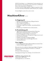 Stellenanzeige Maschinenfuehrer 2025