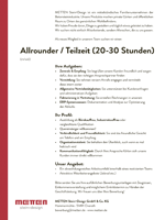 Stellenanzeige Allrounder Teilzeit 2025