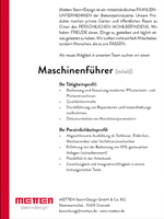 Stellenanzeige Maschinenfuehrer 