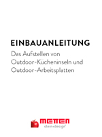 Outdoor-Küche - Gartenküche aus hellem Sichtbeton.