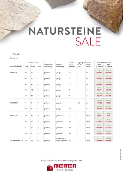 Natursteine Sale 2021