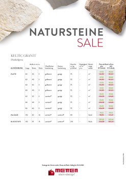 Natursteine Sale 2021