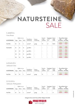 Natursteine Sale 2021