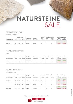 Natursteine Sale 2021