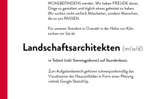 Stellenanzeige Landschaftsarchitekten INSTA 02