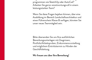 Stellenanzeige Landschaftsarchitekten INSTA 03