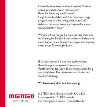 Landschaftsarchitekten (m/w/d) gesucht 