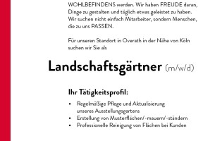 Stellenanzeige Landschaftsgaertner INSTA 3