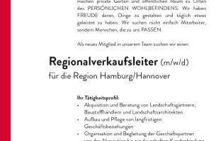 Stellenanzeige Regionalverkaufsleiter Hamburg INSTA 02