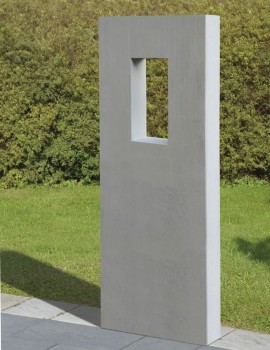 Alessio ConceptDesign Sichtbeton Grau glatt mit Aussparung und eingebauter LichtDesign LED-Leiste (250 x 16 x 14 cm).