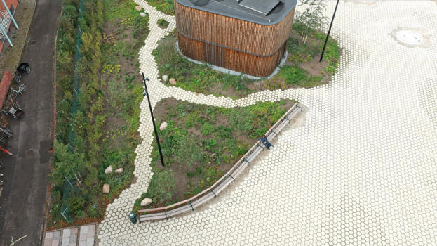 Frederiksberg (DNK), Rathaus, Asak Flyt Cubus Objektfarbe 1418. I © by ASAK, Norway