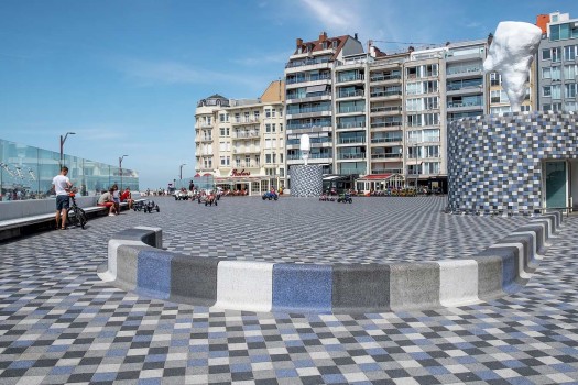 Knokke (BE), Rubens-Plein, Boulevard Grassano, Nardo, Bianco und Objektfarbe Beneveto.