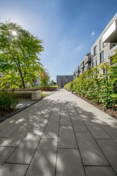 Köln, Wohnquartier Clouth-Gelände, Boulevard Sandbeige.