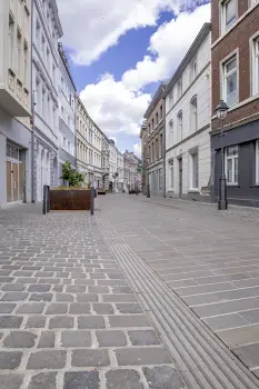 Stadt Stolberg, Fußgängerzone, Grauwacke in Kombination mit Basalt.