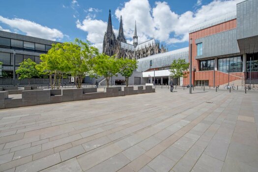 Köln, Kurt-Hackenberg-Platz, Grauwacke.