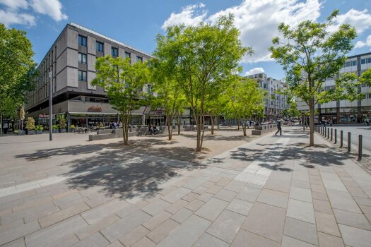 Köln, Kurt-Hackenberg-Platz, Grauwacke.