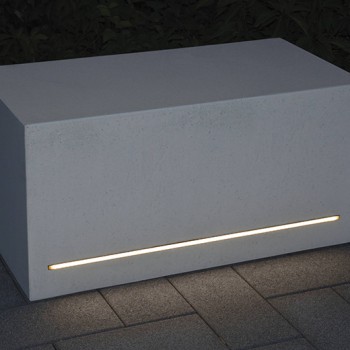 Licht Design Scala-50 Sitzblock (100x50x50 cm) LED-Lichtleiste. 