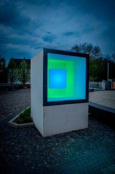 Kunstmuseum Ahlen, Colour Cube Lichtkunstwerk, Betongehäuse ConceptDesing.