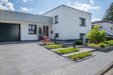 Umbriano Pflaster Hauszugang Stufen Stelen 2535 002