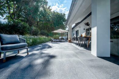 Umbriano Terrassenplatte Grauanthrazit 2626 014 Garten Terrasse gemasert quadratisch