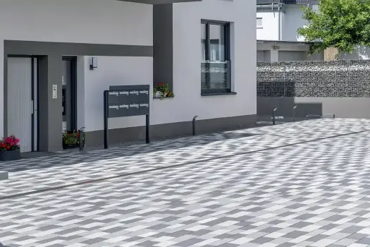 Privatobjekt, Corio Anthrazit, Hellgrau, Graubeige.