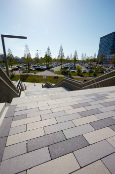 Nijmegen (NL), Station Goffert, Palladio Farbtöne 11.05, 13.01 und 13.05.