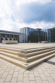 Essen, Philharmonie, Tocano Sandbeige in Kombination mit La Linia Sandbeige.