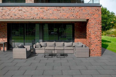 Cortesa Terrassenplatte Grau Dunkel Anthrazit Klinker Terrasse Platte 2413 2392 026