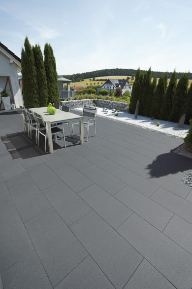 Cortesa Terrassenplatte Schwarz 2175 818