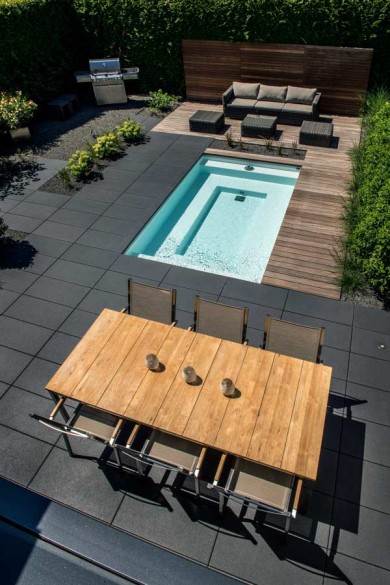 Cortesa Terrassenplatte Schwarz Pool 2344 0197